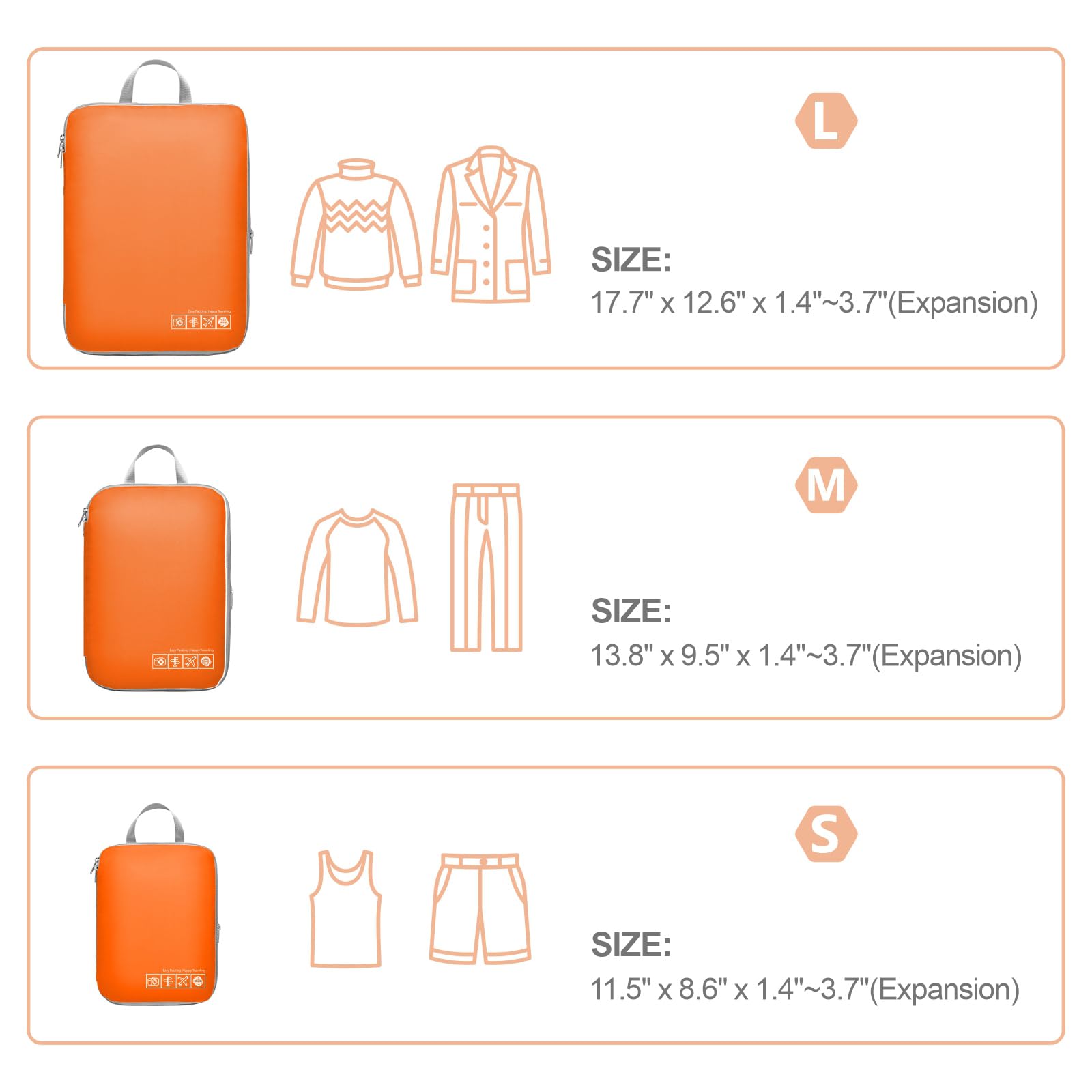 Cambond Compression Packing Cubes for Travel - 4-Piece Set of Lightweight Luggage Organizers for Women | Perfect for Carry-On Suitcases, Business Trips & Vacation Packing | Space-Saving Travel Essentials