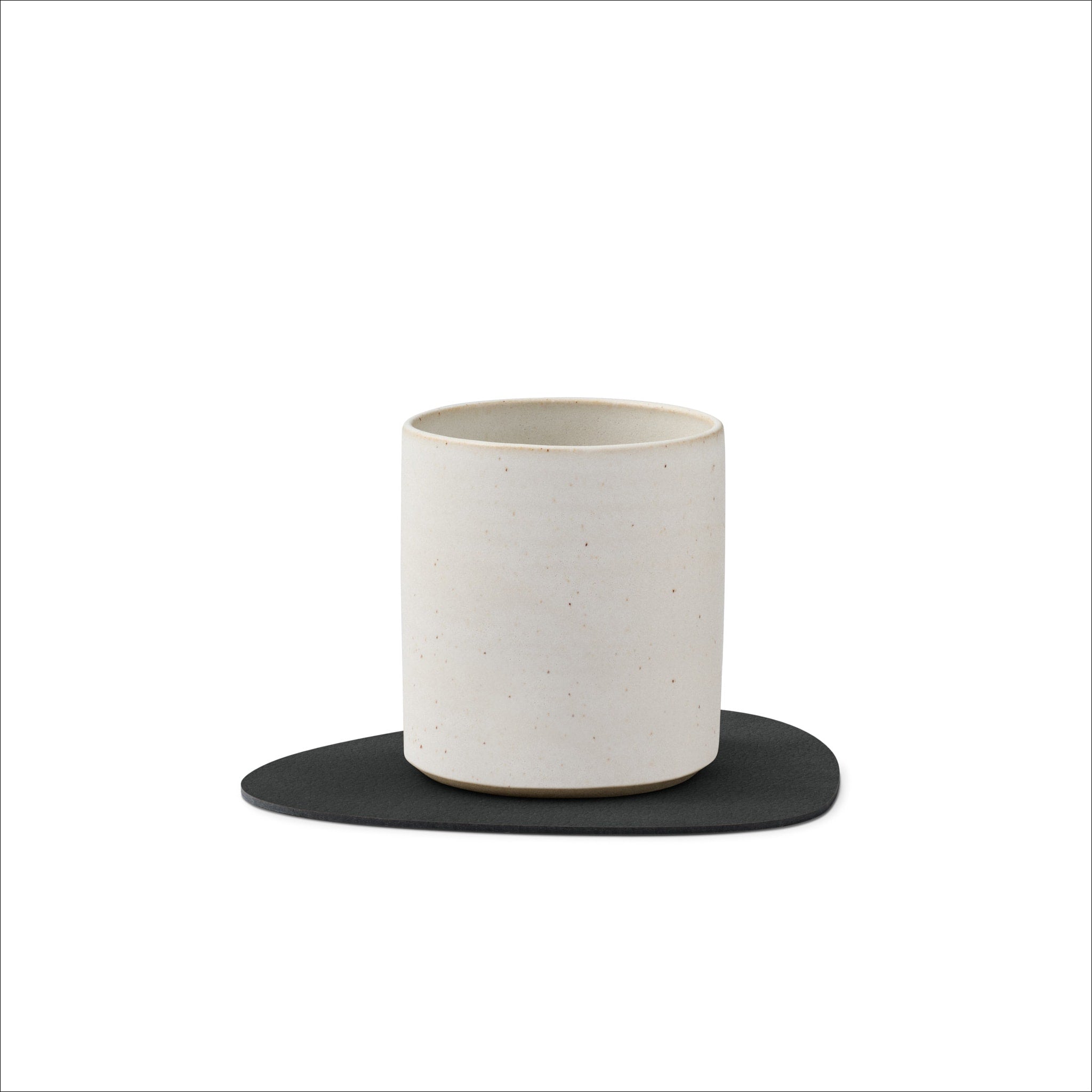 LIND DNA Nupo Curve Coaster Set - 4 Pack Black Non-Slip Drink Coasters for Coffee Table, Bar, and Home Decor - Perfect for Protecting Furniture from Water Rings and Stains