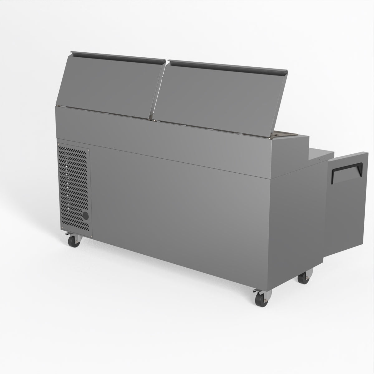 AG 3 Door Commercial Saladette Refrigerator - Holds 8 x 1/3 GN Food Storage Trays - Perfect for Restaurants, Delis & Catering Businesses