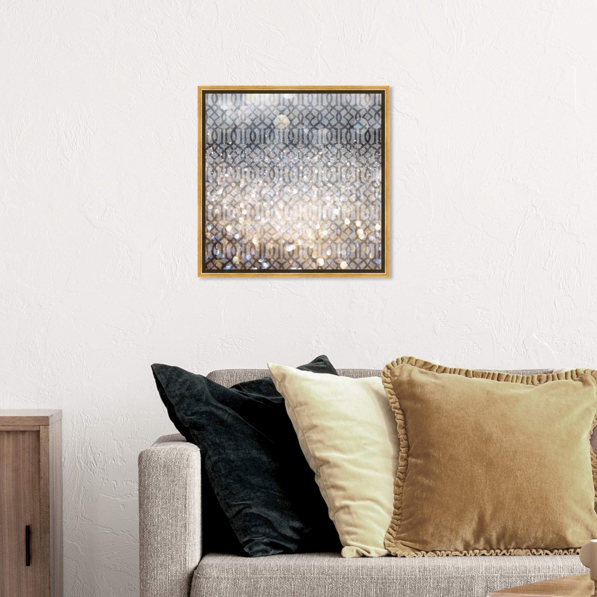 Abstract Framed Wall Art Canvas Prints 'Floresque' Floral Patterns - Modern Home Decor for Living Room, Bedroom & Office