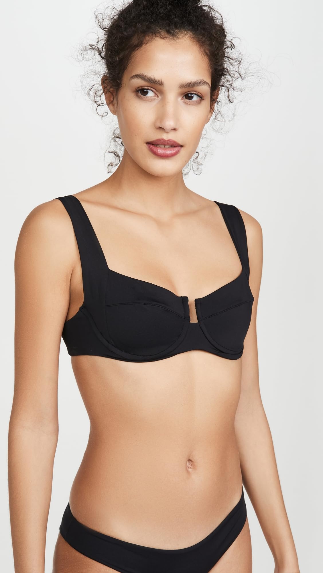 L*Space Women's Camellia Bikini Top - Black, Size XL | Sexy Swimwear for Beach, Pool & Vacation | Adjustable Straps & Comfortable Fit