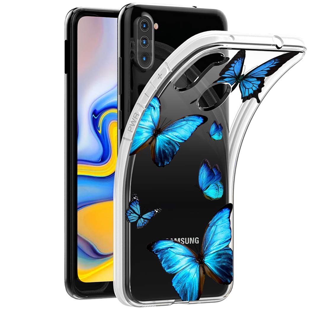Samsung Galaxy A11 Case - Clear Soft TPU Shockproof Protective Phone Cover for Women & Girls (Butterfly Design) | Slim Fit, Anti-Scratch & Durable Protection for Everyday Use, Work & Travel