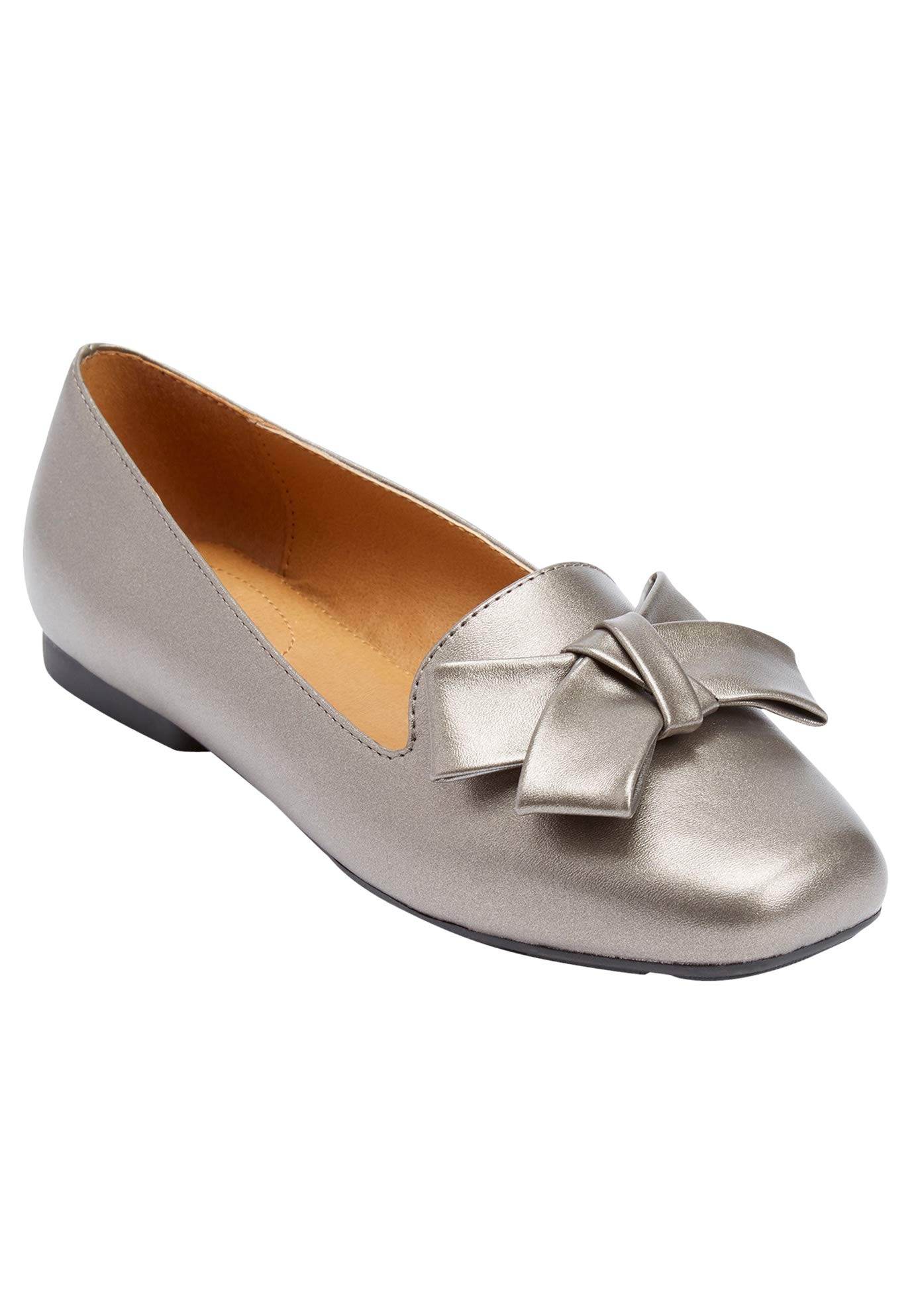 Comfortview Women's Wide Width The Rafika Flat - Comfortable Slip-On Shoes for Work, Travel & Everyday Wear