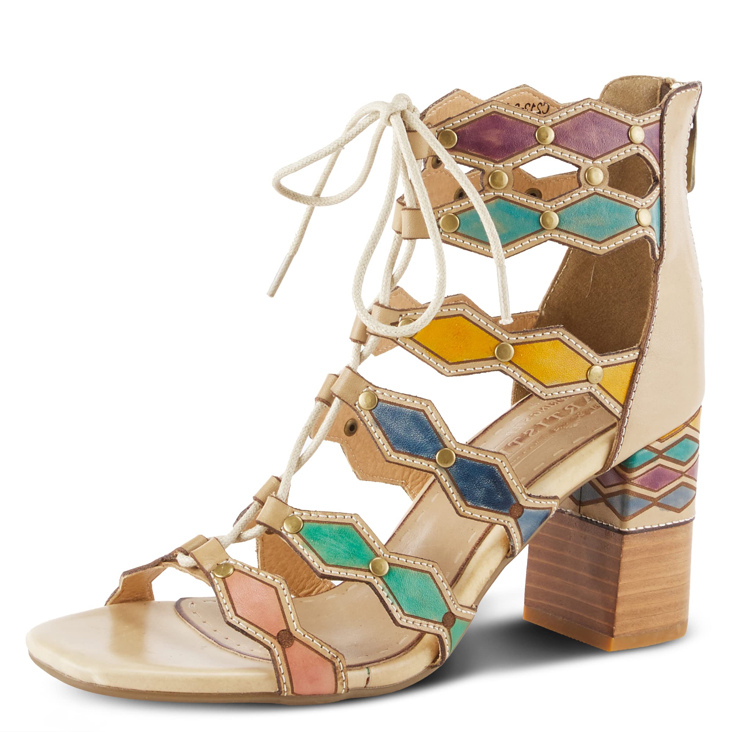 Spring Step L'Artiste Women's Art Deco Sandals - Comfortable & Stylish Open-Toe Shoes for Summer, Beach, and Casual Outings