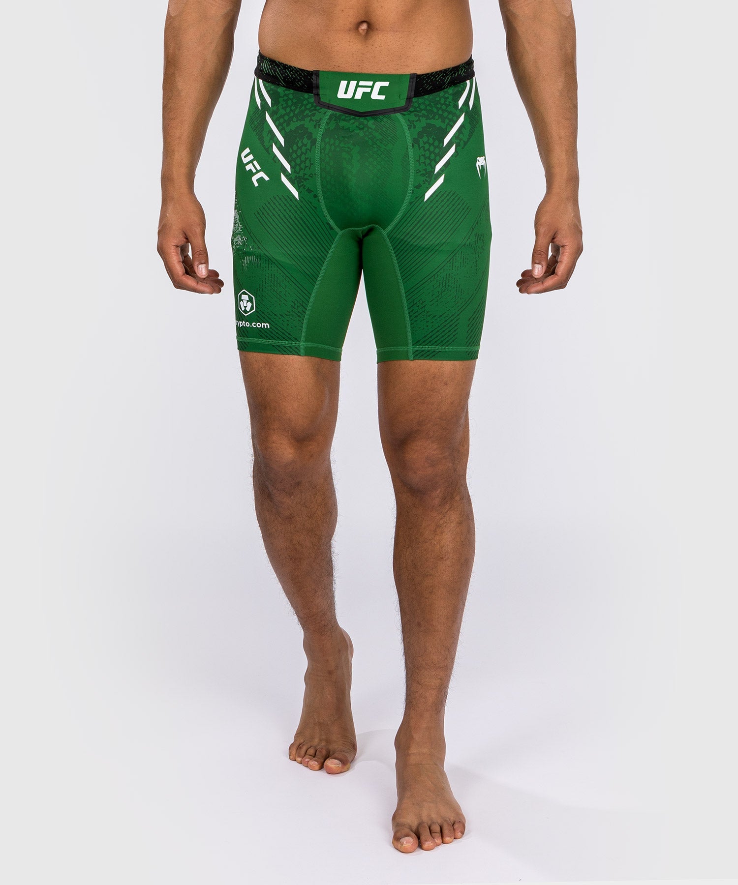 Venum UFC Adrenaline Personalized Authentic MMA Fight Shorts for Men - Green | Vale Tudo & BJJ Training | Premium Combat Sports Apparel for Fight Night & Gym Workouts