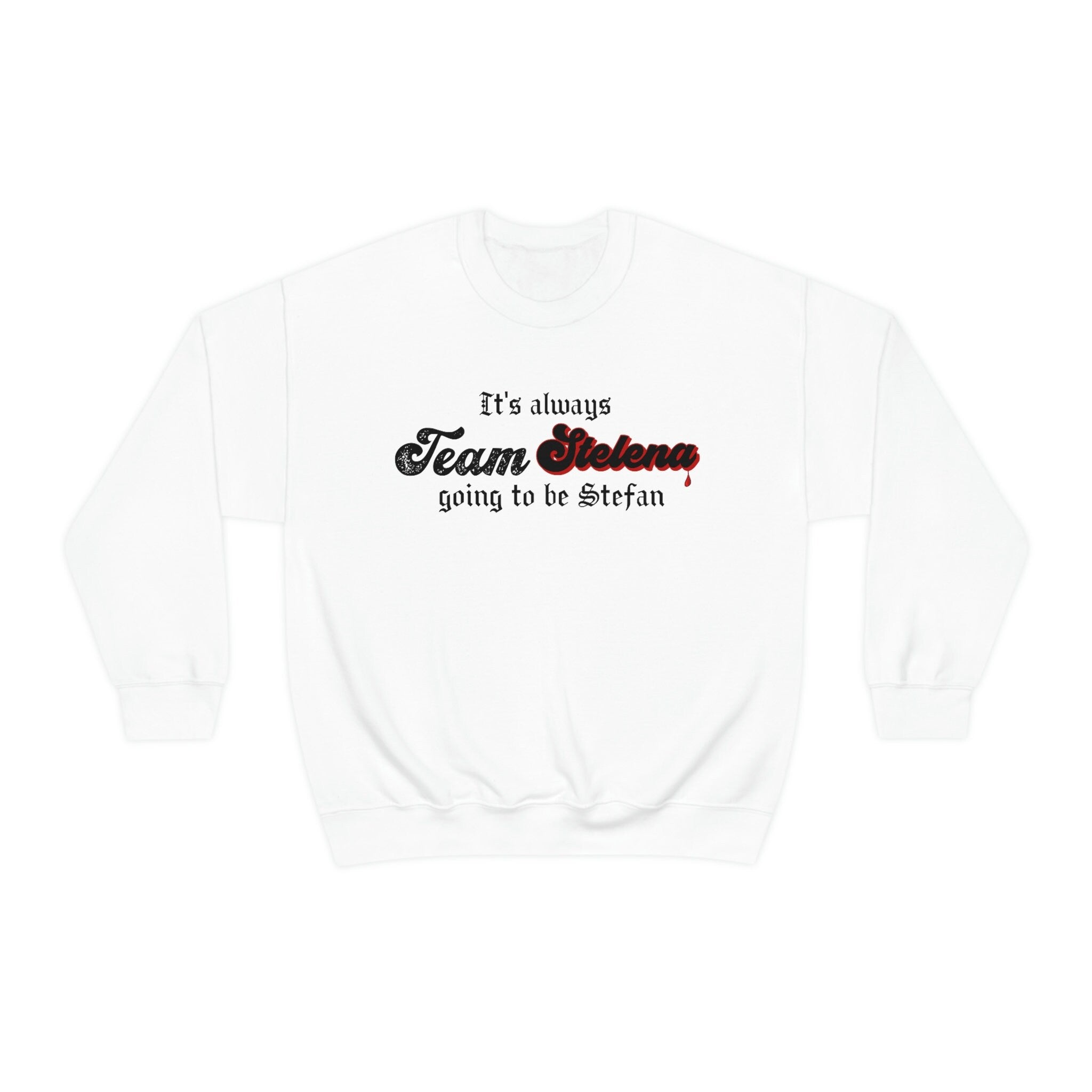 Team Stelena Sweatshirt | The Vampire Diaries TVD Merch | Stefan Salvatore Inspired Apparel | Perfect TVD Fan Gift for Cosplay & Casual Wear