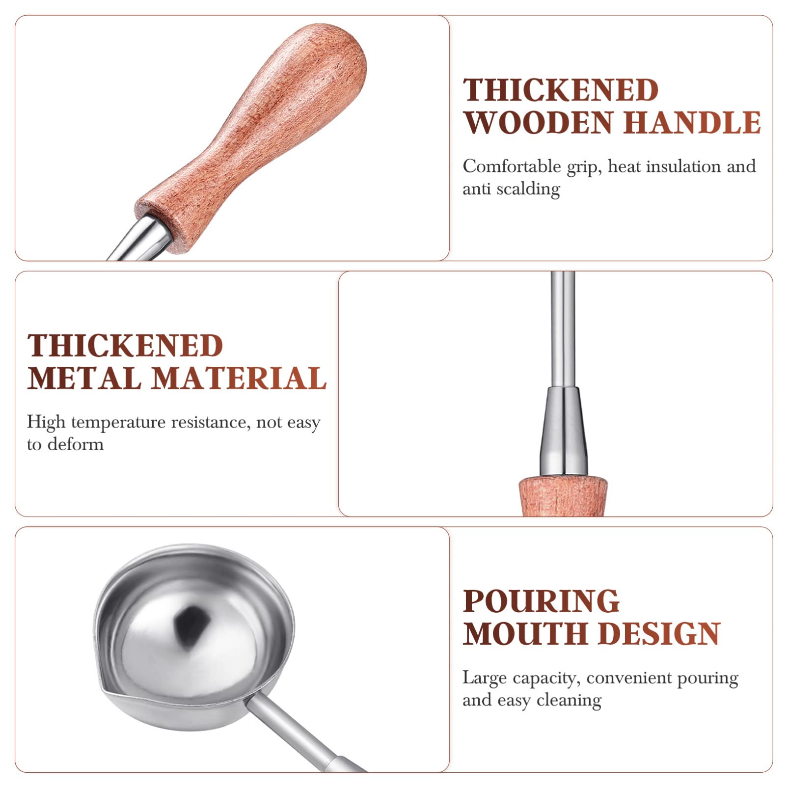 1pc Wax Seal Spoon Kit for DIY Crafts - Wax Melting Spoon, Wax Seal Stamp Kit & Wax Melter - Perfect for Wedding Invitations, Gift Wrapping, and Scrapbooking