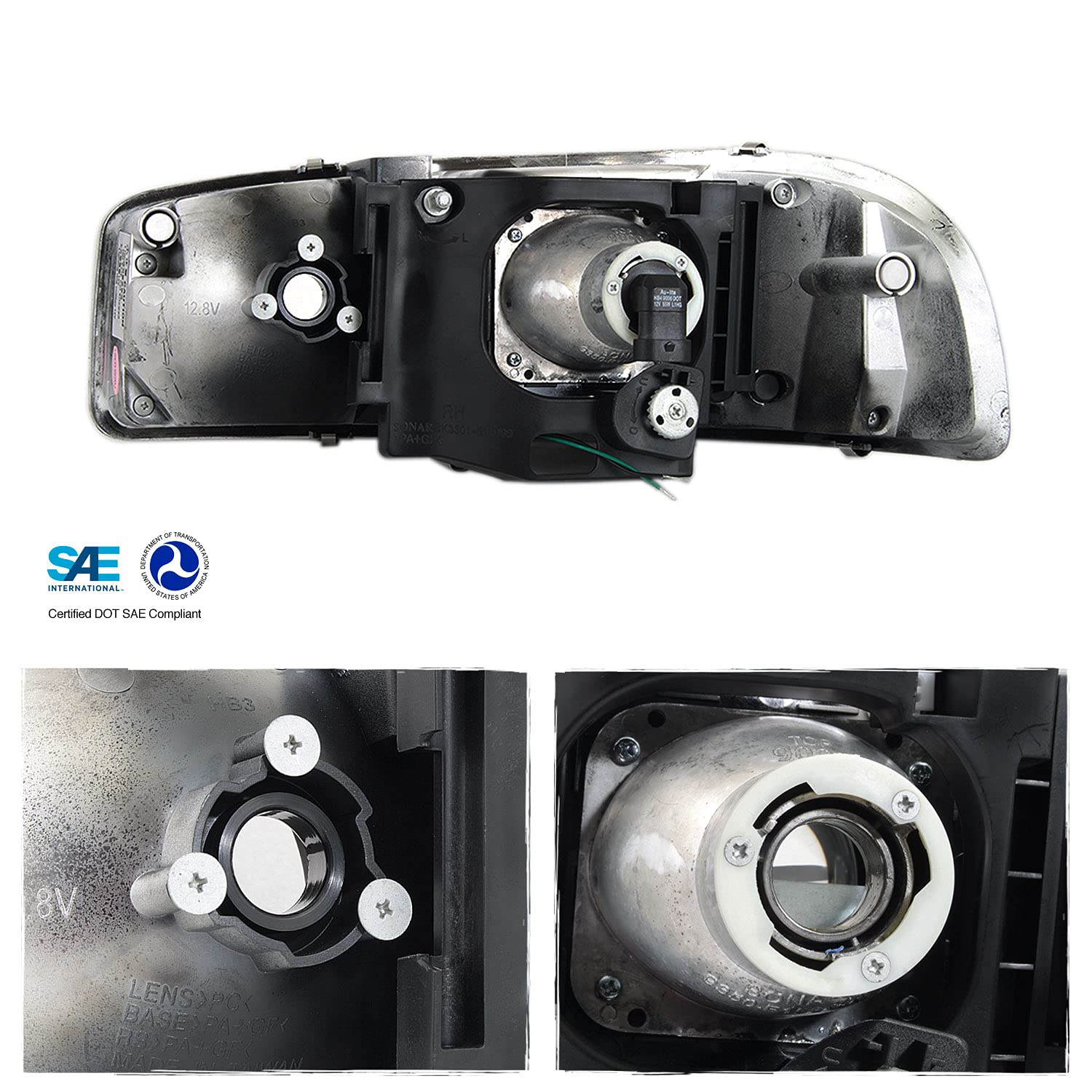 AKKON Chrome LED Tube Projector Headlights + LED Bumper Lamp Pair for 1999-2006 GMC Sierra 1500/2500HD/3500 & Yukon XL - Upgrade Your Truck Lighting for Night Driving & Off-Road Adventures