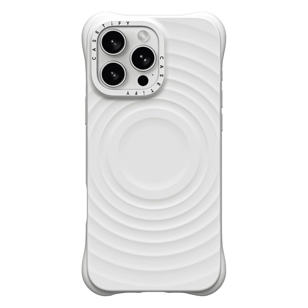 CASETiFY Ripple Silicone Case for iPhone 16 Pro Max - 6.6ft Military Grade Drop Protection, MagSafe Compatible (White) | Perfect for Outdoor Activities, Travel & Daily Protection