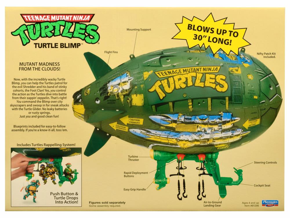 Original Teenage Mutant Ninja Turtles Classic Turtle Blimp Toy - Exclusive Collectible TMNT Airship for Kids & Fans | Perfect for Playtime, Display & Gifts