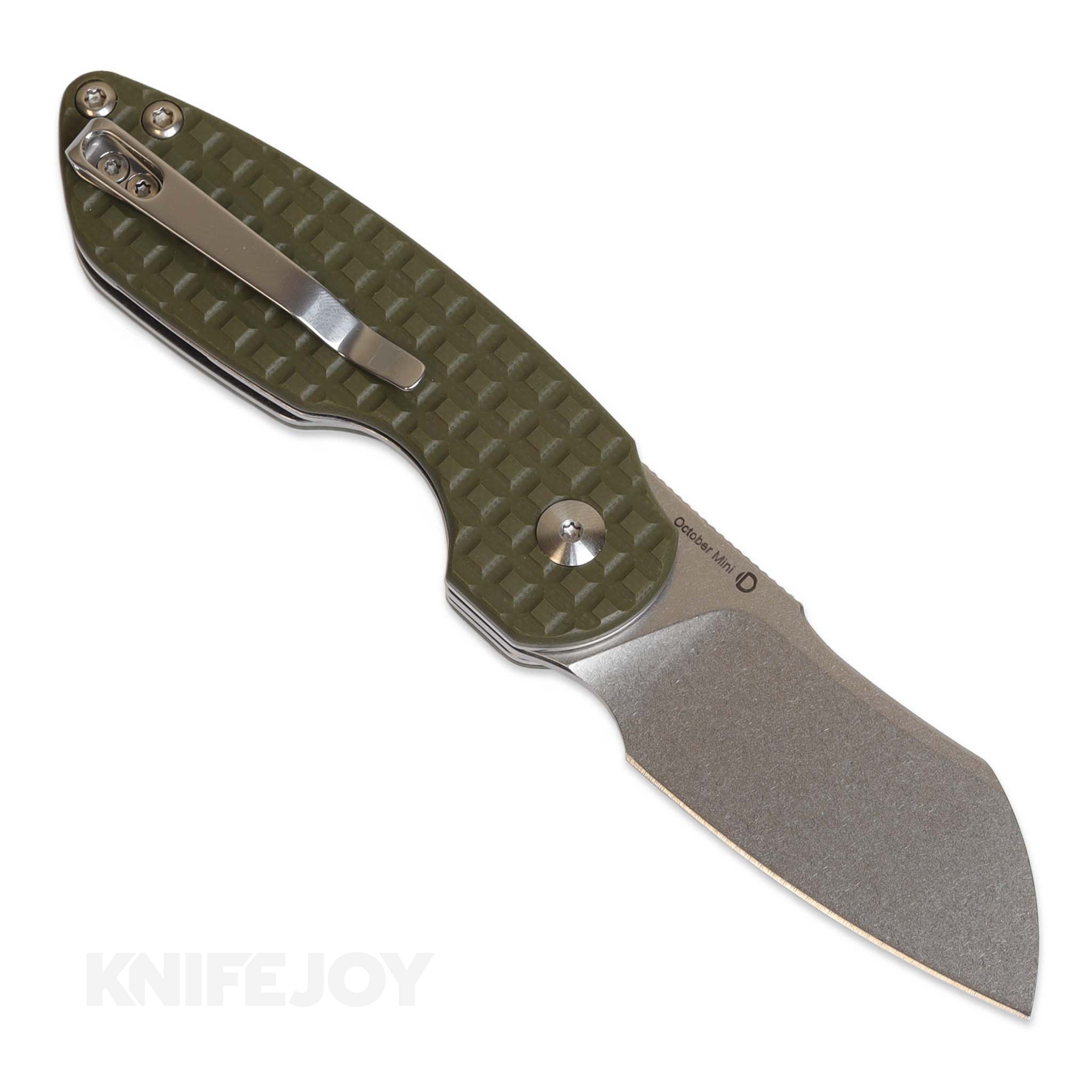 Kizer V2569C1 October Mini Frame Lock Folding Knife - 154CM Steel Blade with Green G10 Handles - EDC Pocket Knife for Camping, Hiking & Outdoor Activities