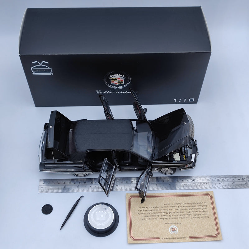 1993 Cadillac Fleetwood Sedan 1:18 Scale Diecast Model Car - Black Collectible Edition | Perfect for Car Enthusiasts, Display Cases & Gift Giving