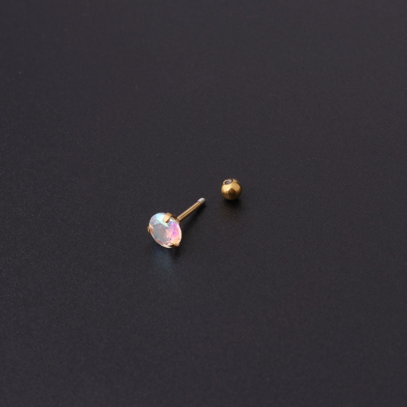 2mm 4mm 5mm Cartilage Stud Earrings - Simple Sleeper Hoop Earrings for Women | HSPJ359 | Perfect for Daily Wear, Piercing Healing and Minimalist Style