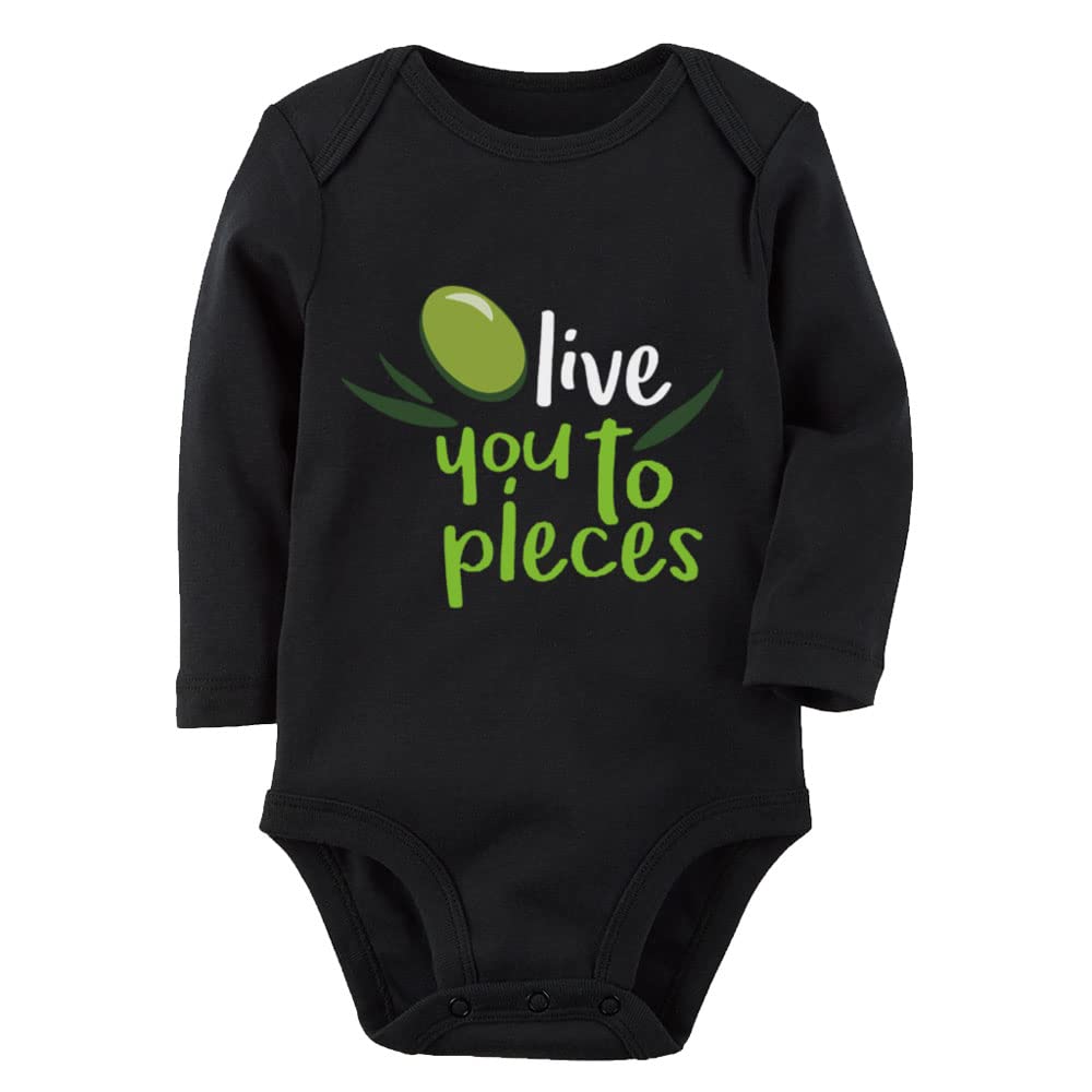 Organic Baby Bodysuit for Girls & Boys - Olive You to Onesie - Soft Infant Romper for Newborns & Toddlers - Perfect for Family Photos, Gifts & Everyday Wear