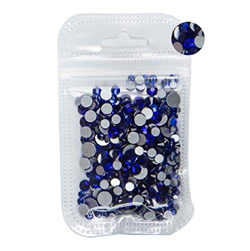 3D Glass Rhinestones for Nail Art - Sapphire Flatback Gems for DIY & Fashion