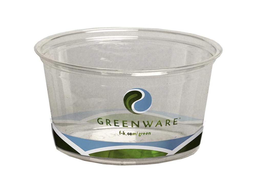 Eco-Friendly Greenware 4 oz. Compostable Portion Cups | 2000 Count Bulk Case | Perfect for Restaurants, Cafes & Sustainable Food Packaging