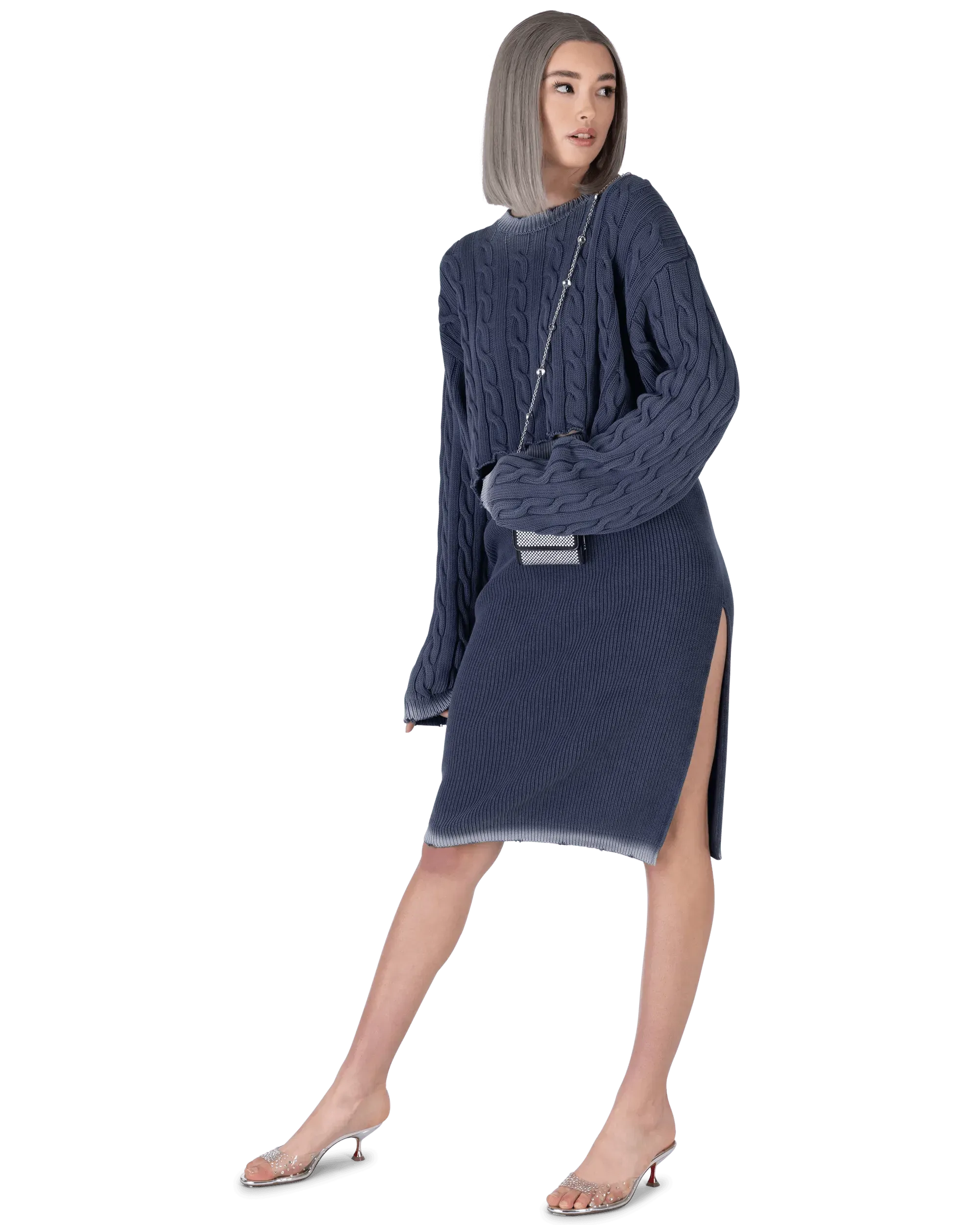 Stylish Cotton Ribbed Midi Skirt for Women - Comfortable Stretch Fit, High Waist, Flattering A-Line Design - Perfect for Office, Date Night & Casual Outfits
