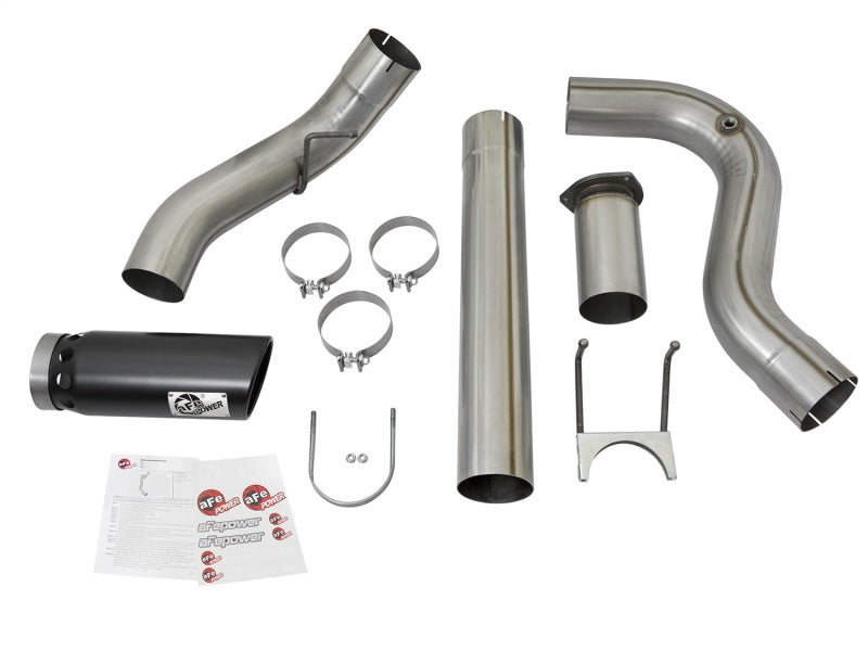 aFe Large Bore HD 5-inch DPF Back 409 Stainless Steel Exhaust System with Black Tip for 2017 Ford F-250/F-350/F-450 Super Duty 6.7L Power Stroke V8 Diesel Trucks - Improved Performance & Sound for Towing, Off-Road & Daily Driving