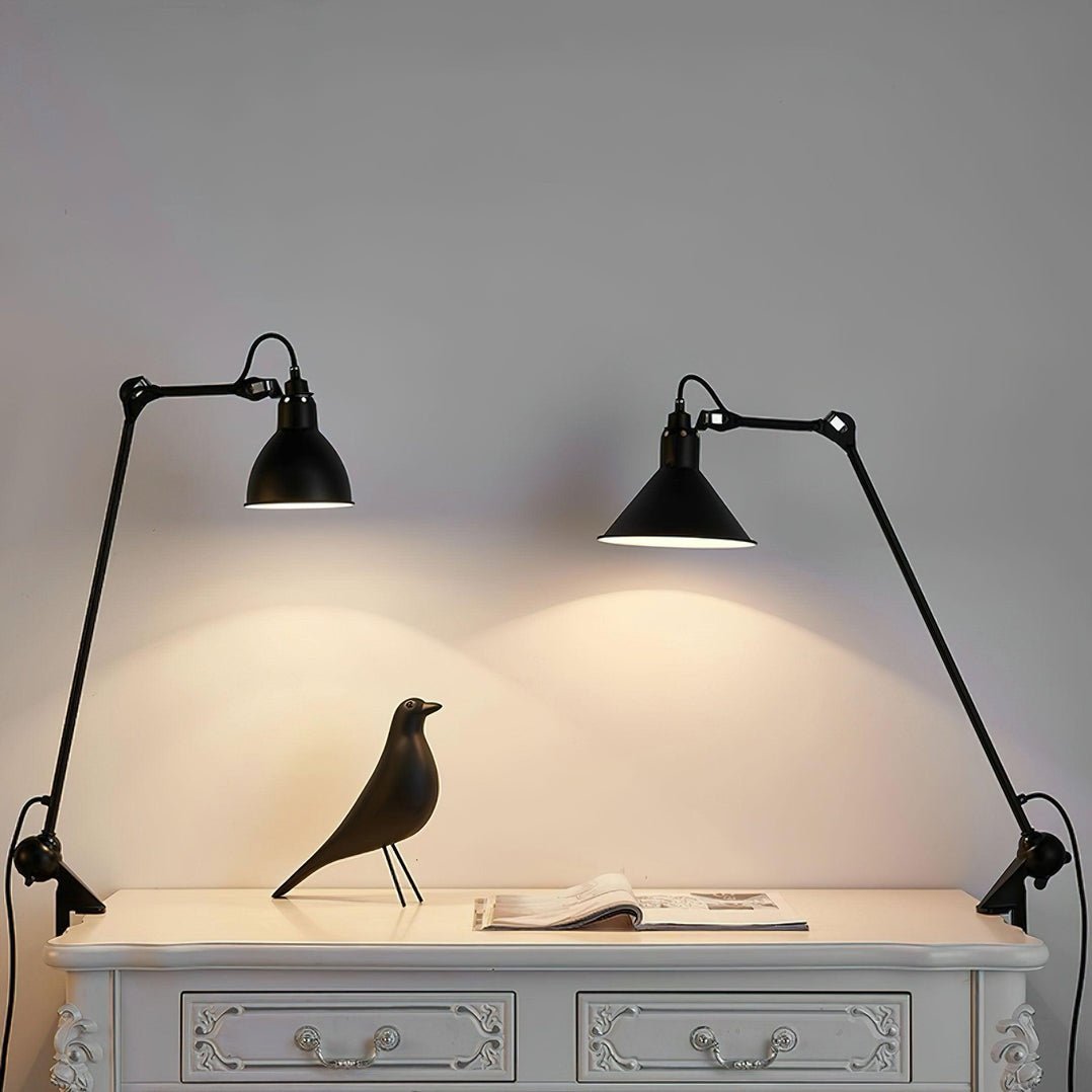 Versa Glide Clamp Table Lamp - Adjustable LED Desk Light with Flexible Gooseneck, Dimmable Brightness for Home Office, Study, Reading & Bedside Night Light
