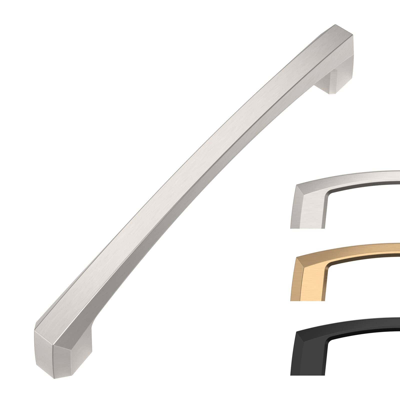 10 Pack 5 Inch Brushed Satin Nickel Cabinet Pulls - Kitchen Cabinet Handles & Drawer Pulls - Durable Cabinet Hardware for Home, Office & RV Use