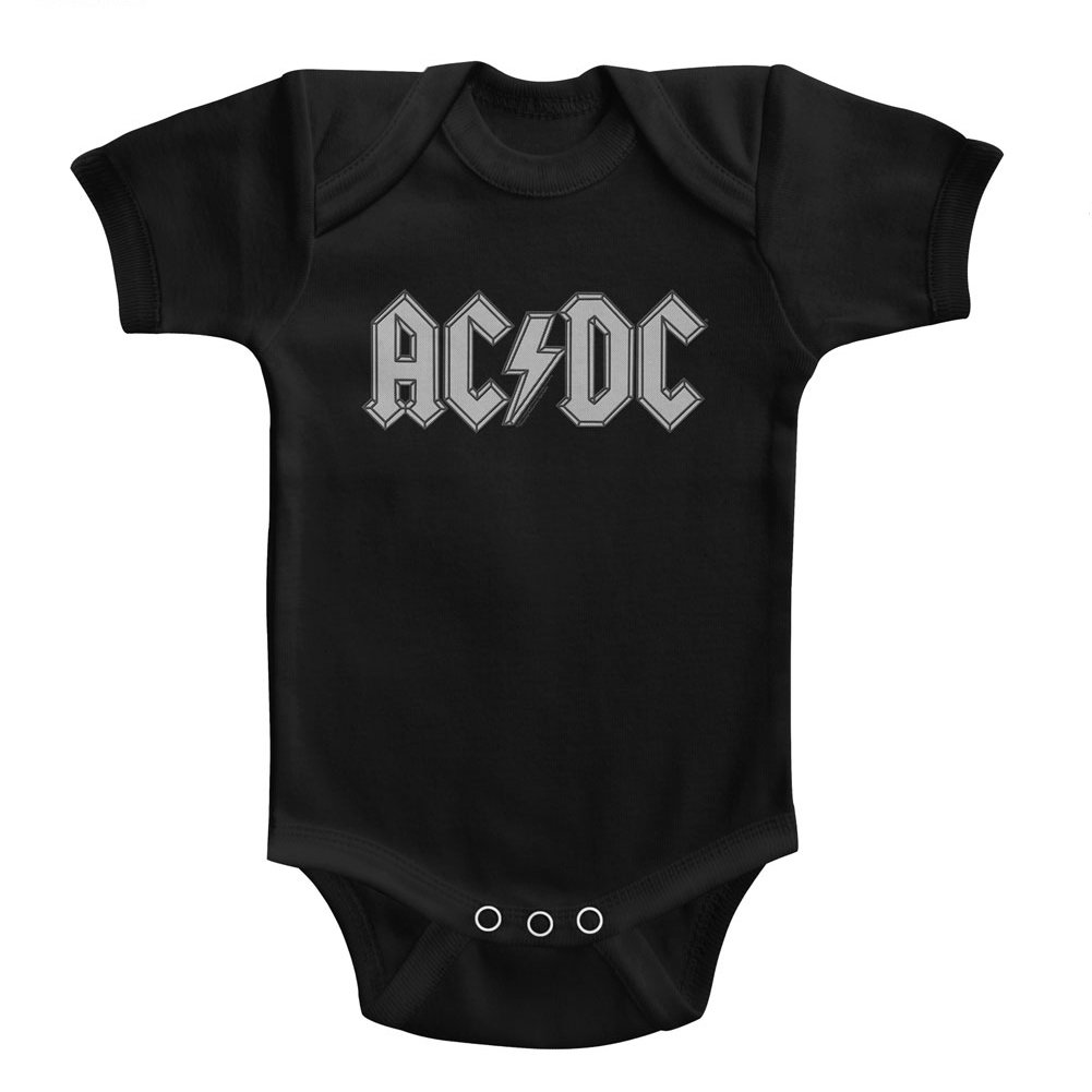 ACDC Noise Pollution Black Infant Baby Creeper Snapsuit Romper - American Rock Band Onesie for Newborns & Toddlers - Perfect for Concerts, Music Events & Rock-Themed Photoshoots