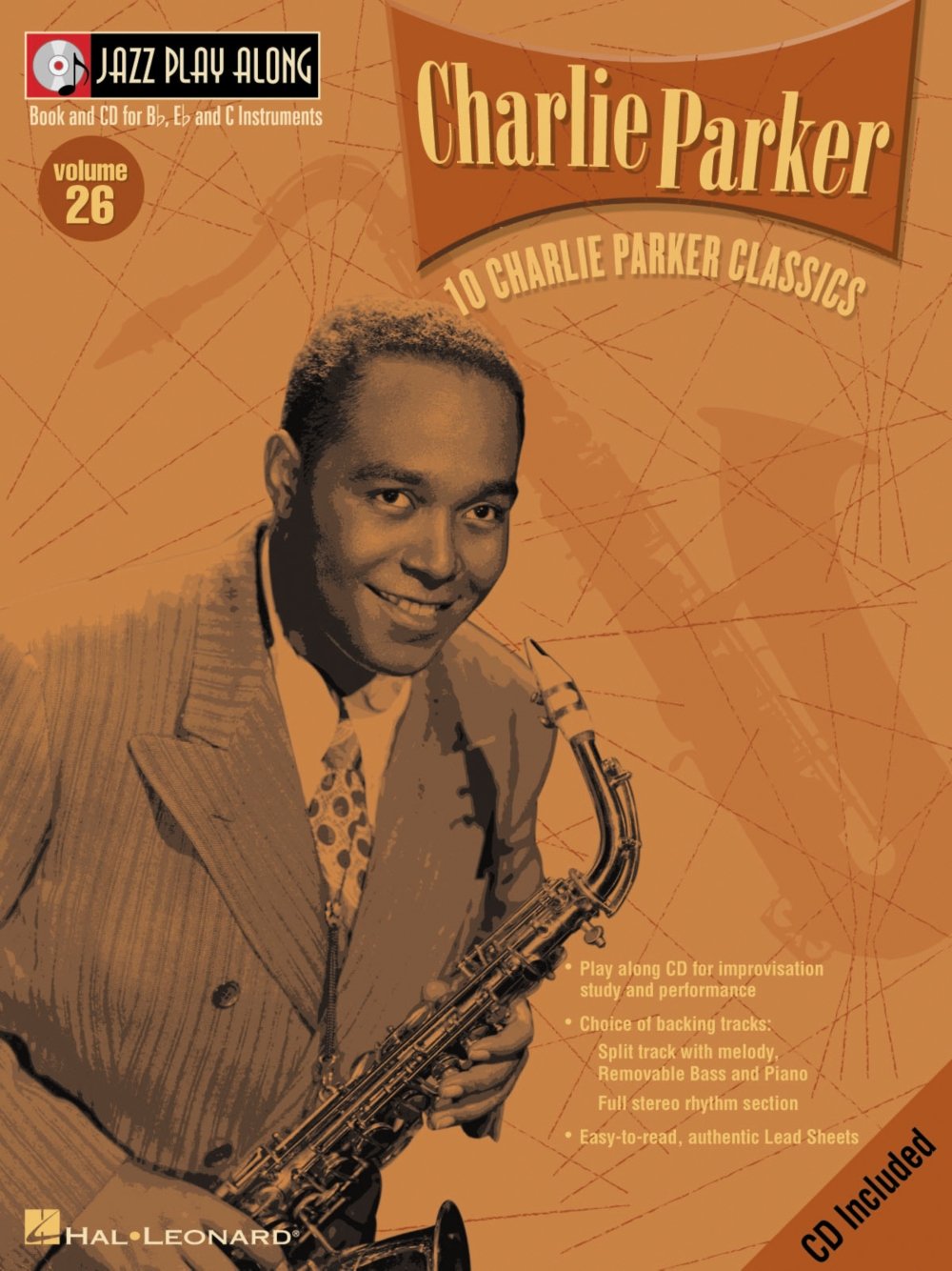 Charlie Parker - Jazz Play-Along Volume 26 Book with Online Audio | Jazz Play-Along Series | Perfect for Saxophone Practice & Jazz Improvisation