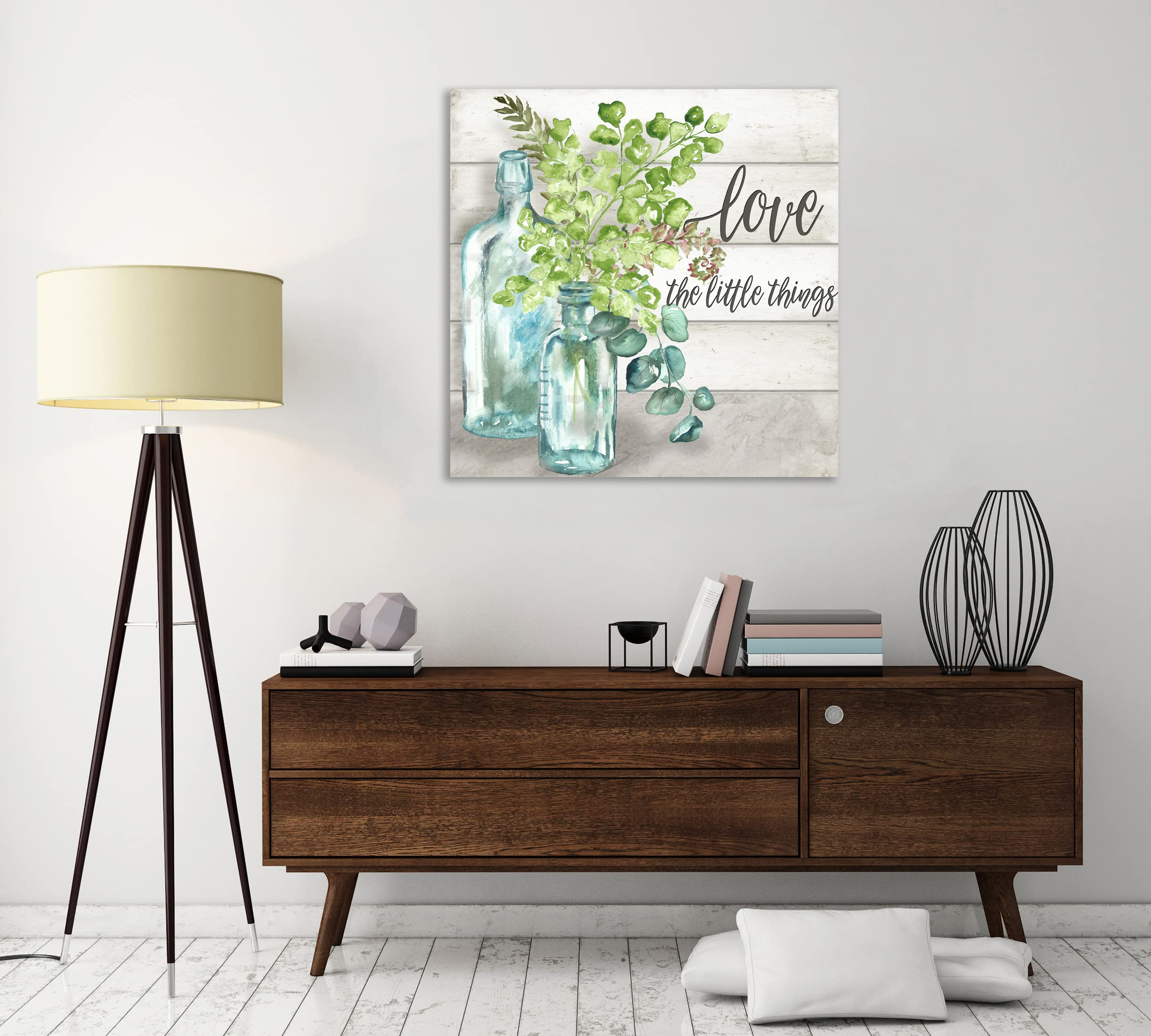 Vintage Specimen Bottles Gallery Wrapped Canvas Art Print - 30x30 Inch Wall Decor by Tre Sorelle Studios - Perfect for Living Room, Bedroom & Office Decor