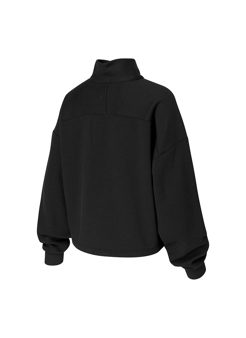 Peach Ribbed High Neck Half Zip Anorak Jacket - Stylish & Comfortable for Outdoor Activities, Hiking & Casual Wear