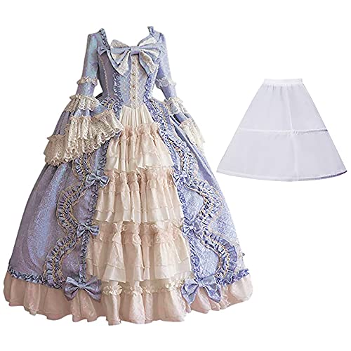 Vintage Women's Medieval Maxi Dress - Renaissance Cosplay Victorian Ball Gown with Off Shoulder Corset | Perfect for Historical Reenactments, Renaissance Fairs & Themed Parties