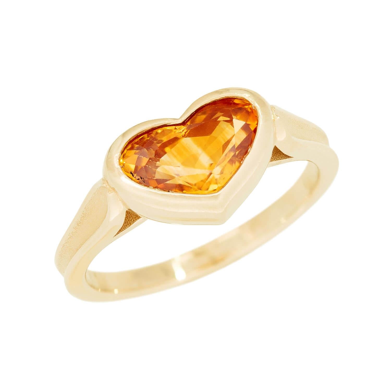 14K Gold 2.25ct Natural Ceylon Sapphire Heart Ring - No Heat Treatment, Vintage Style Jewelry for Anniversary, Engagement & Romantic Gifts