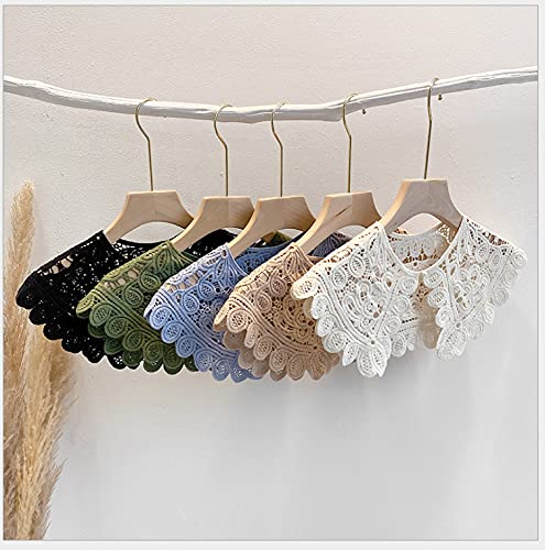 Elegant Hollow Crochet Flower Detachable Collar Shawl - Vintage Fake Collar for Women - Perfect for Weddings, Parties & Boho Fashion Outfits