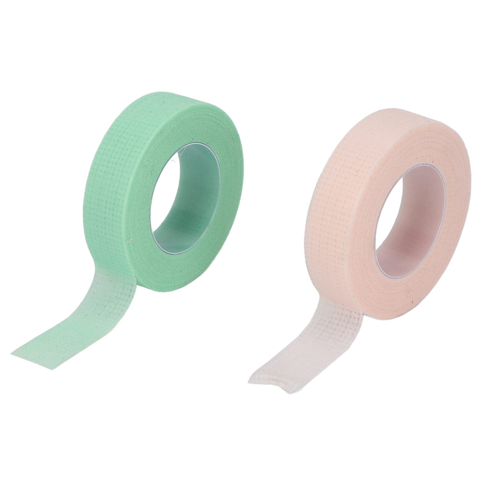 10 Rolls Eyelash Extension Tape - Green & Pink Breathable Adhesive Fabric Tape for Professional Lash Extensions | Hypoallergenic, Micropore Design | Perfect for Salon Use & DIY Lash Artists