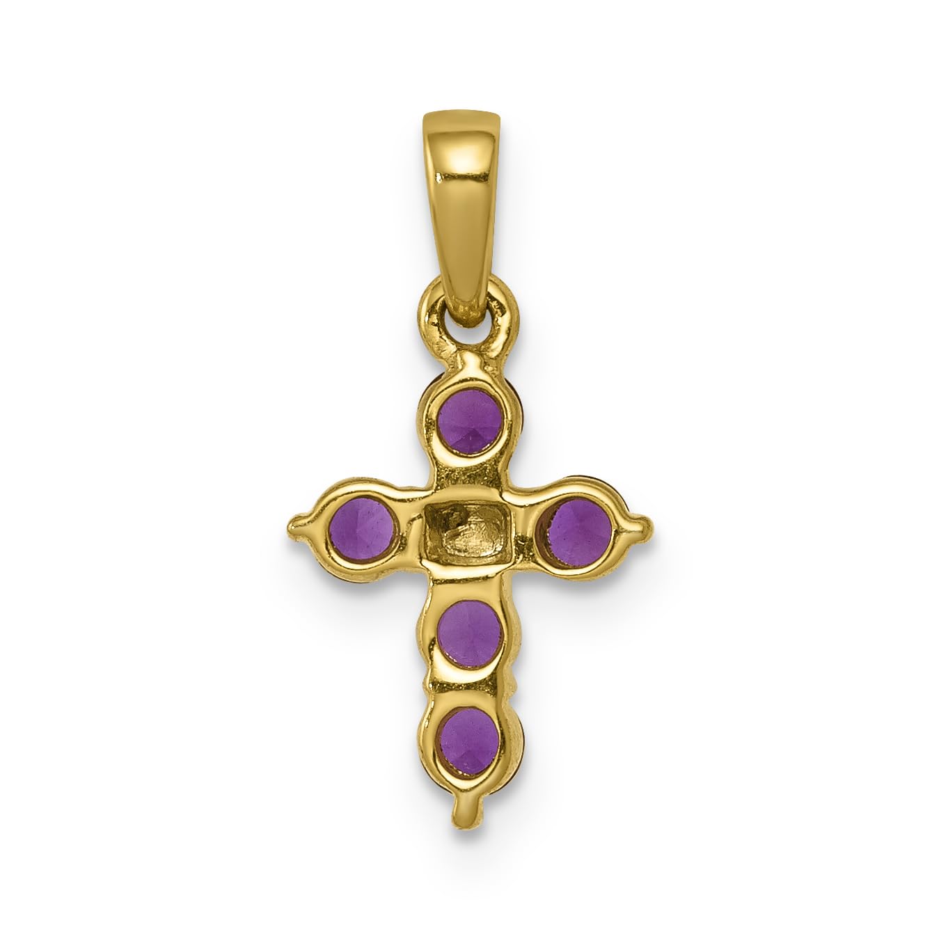 14K Yellow Gold Emerald and Diamond Cross Pendant Necklace for Women - Elegant Religious Jewelry Gift for Baptism, Confirmation & Special Occasions