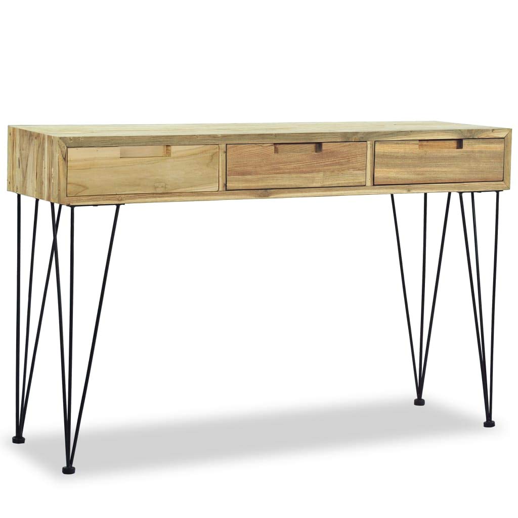 Modern Console Table with Wrought Iron Legs - 47.2