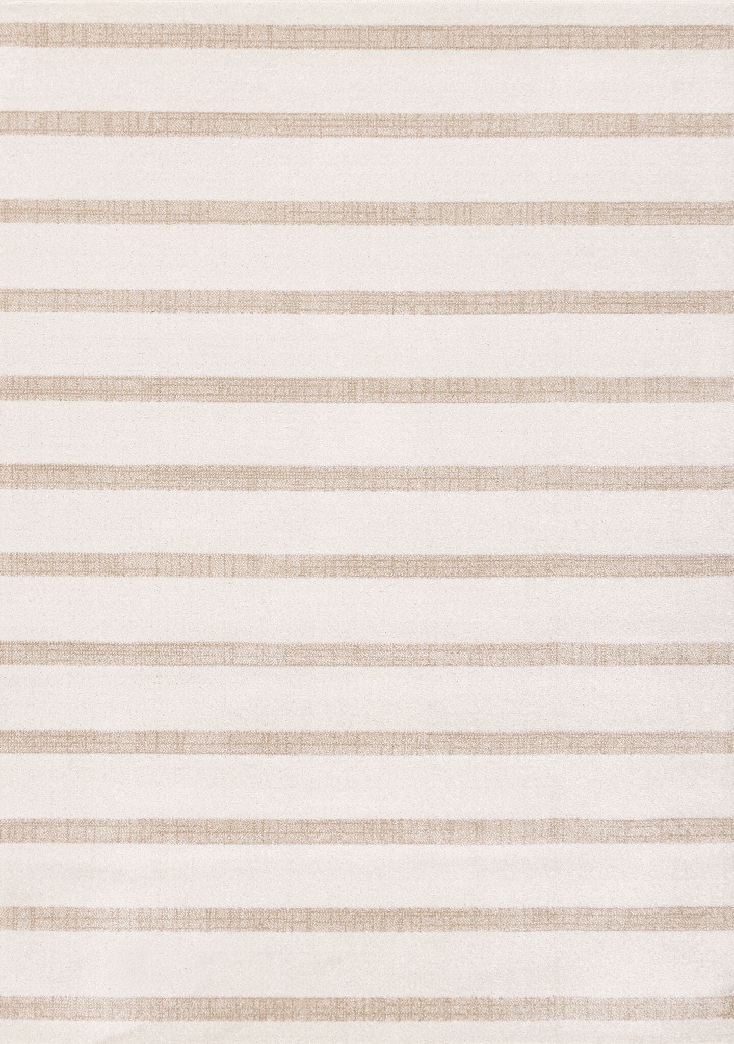 Beachwood Stripes 5'3 x 7'7 Cream Striped Area Rug - Soft Living Room Rug, Bedroom Carpet for Home Decor