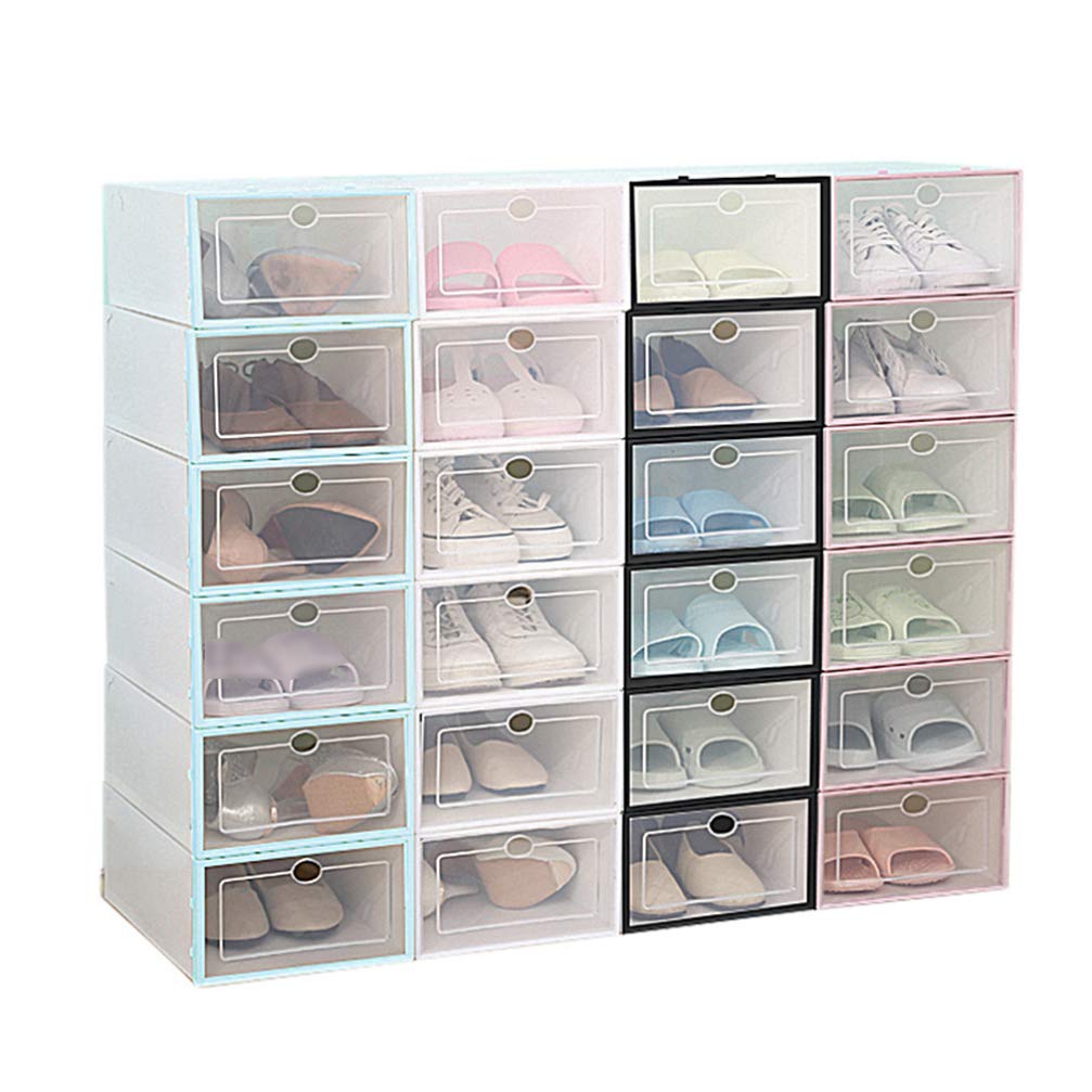 6-Piece Pumpkin Shoe Storage Box Set - Stackable Shoe Organizer Bins for Men & Women | Home Closet & Holiday Shoe Rack | Glass Cup Design for Bedroom & Entryway Organization