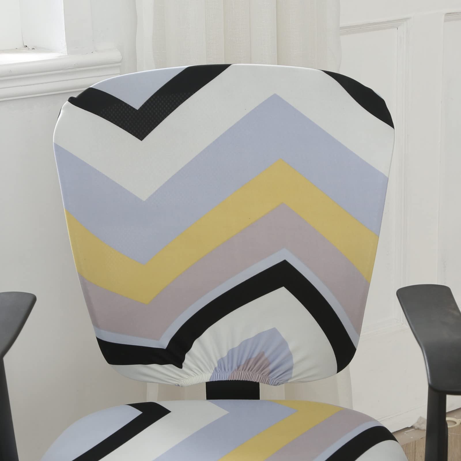 2-Piece Stretch Spandex Office Chair Cover - Universal Fit for Computer, Swivel & Rotating Chairs - Protects from Dust, Spills & Wear - Home & Office Use