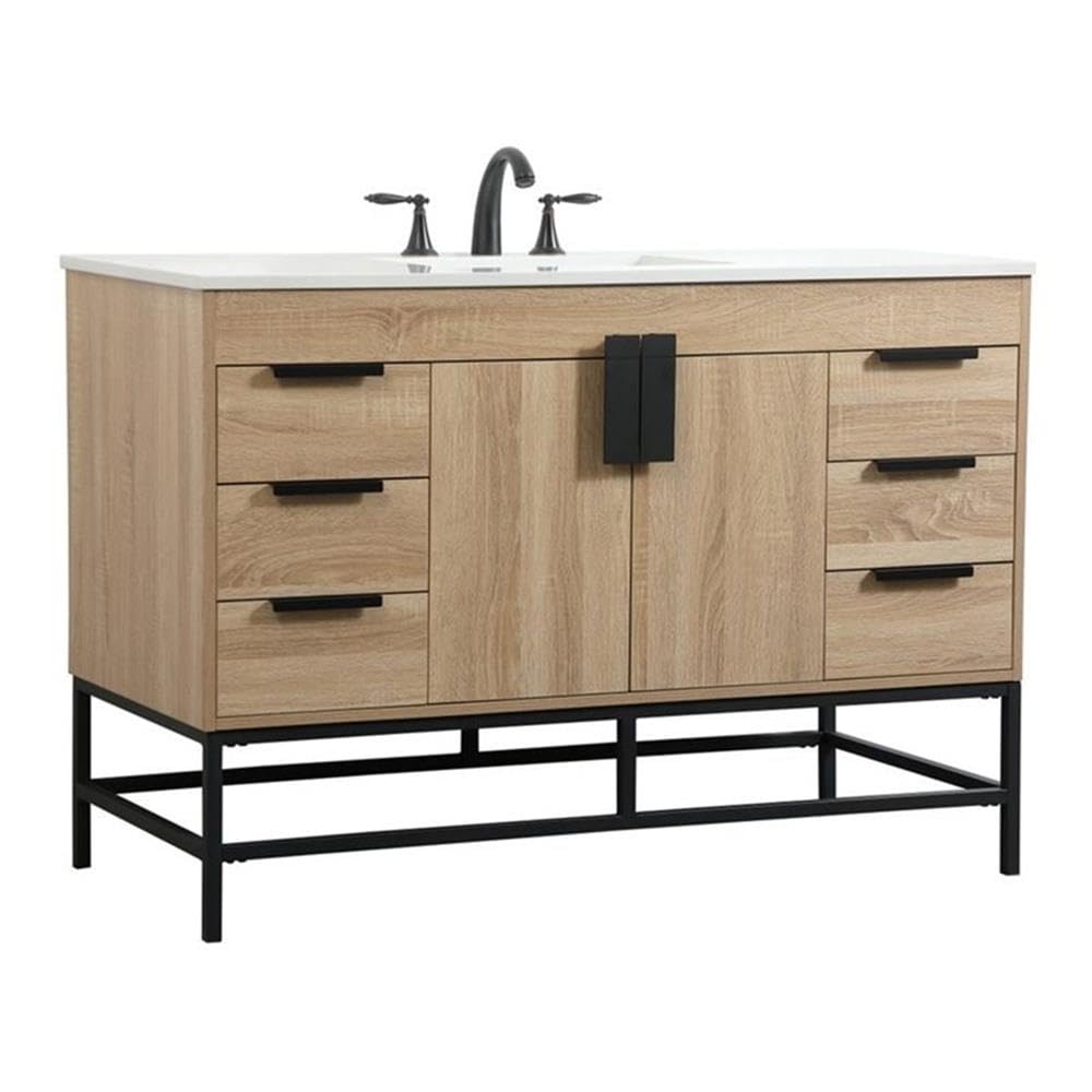 Modern 30-Inch Single Bathroom Vanity with Under Sink Storage Organizer - Elegant Green Decor for Small Bathrooms & Powder Rooms | Space-Saving Bathroom Cabinet Solution