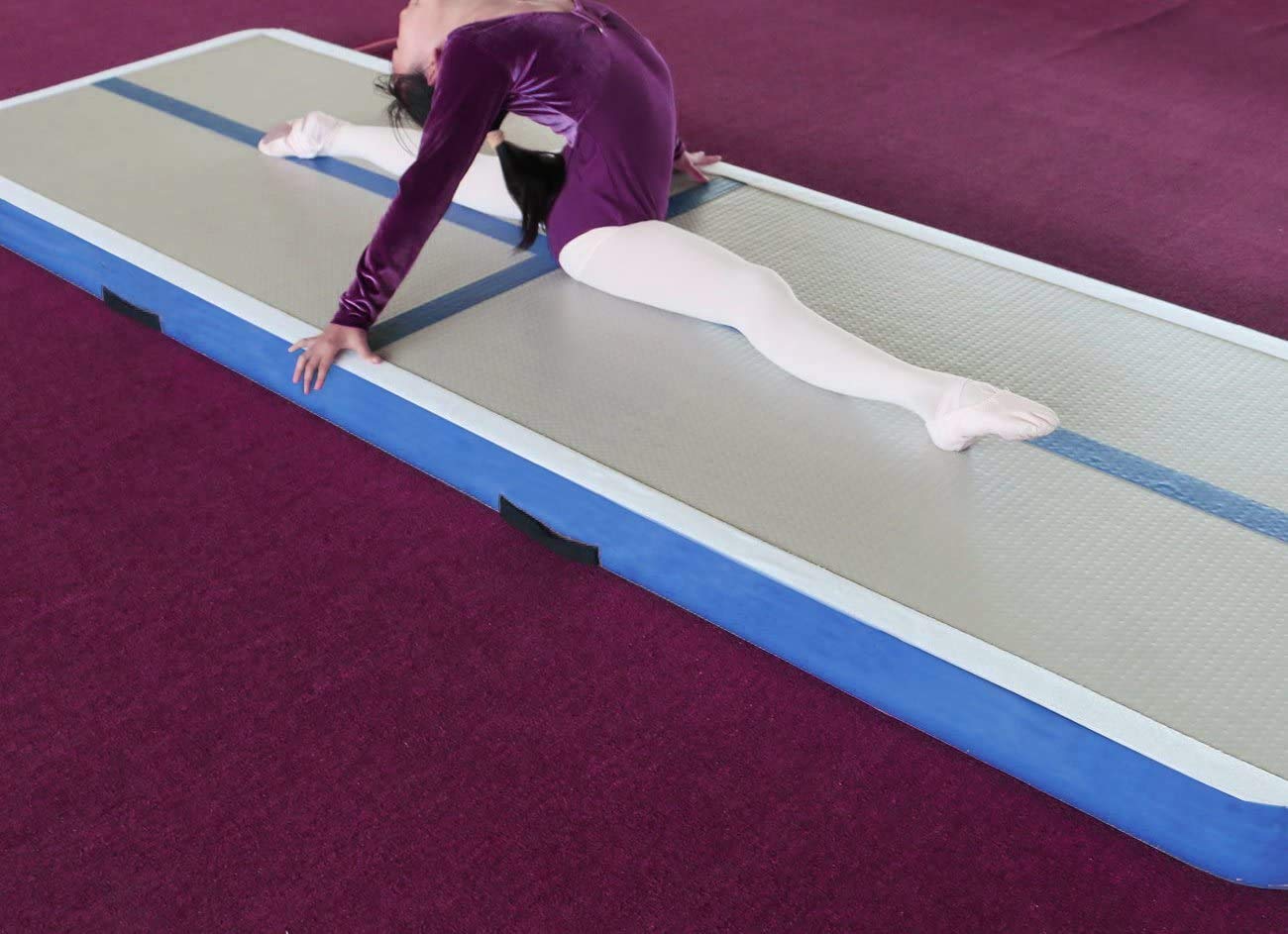 Inflatable Tumbling Air Track Mat - Foldable Gym Floor for Gymnastics, Cheerleading & Home Workouts - Perfect for Indoor Training & Kids Play Area