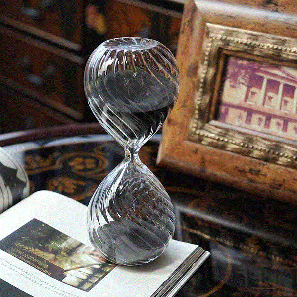 45 Minute Freestanding Hourglass - Black or White - Perfect for Home Decor, Office Desk, and Time Management Tool