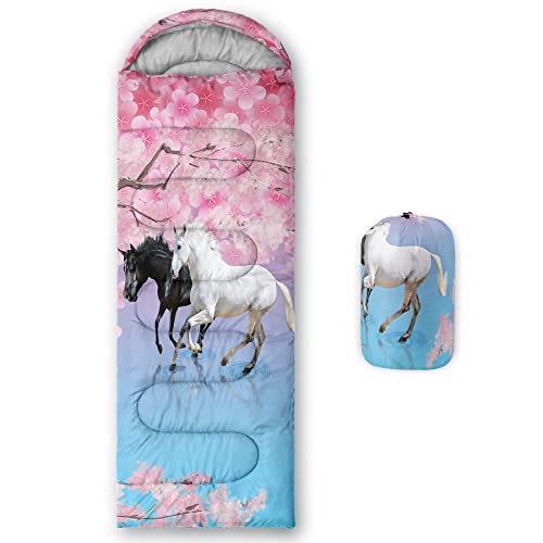 Pink Cherry Blossom With Horse 3