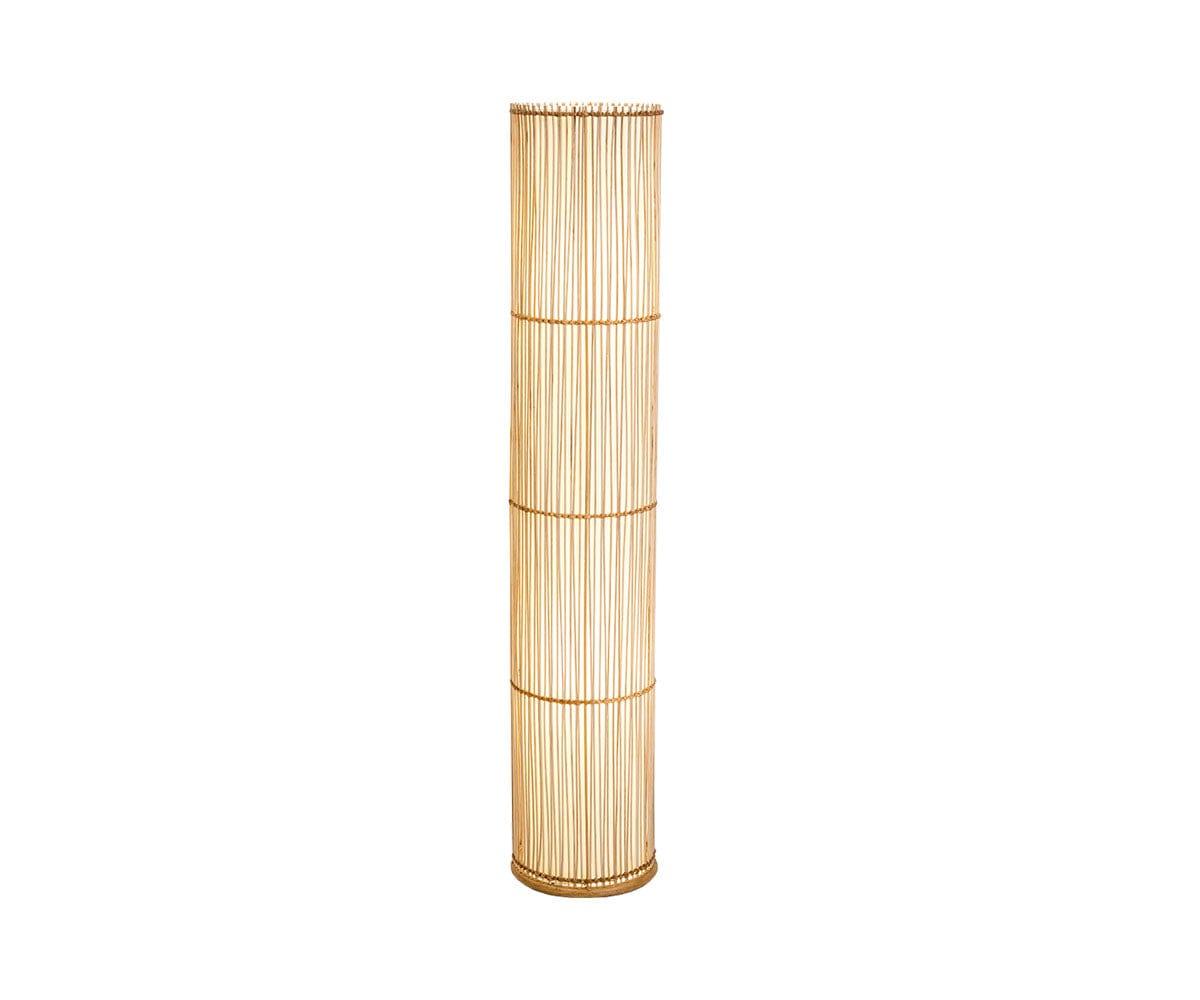 Modern Rattan Floor Lamp - Natural Woven Texture, Adjustable Height, 360° Rotating Shade - Perfect for Living Room, Bedroom, or Office Lighting Decor