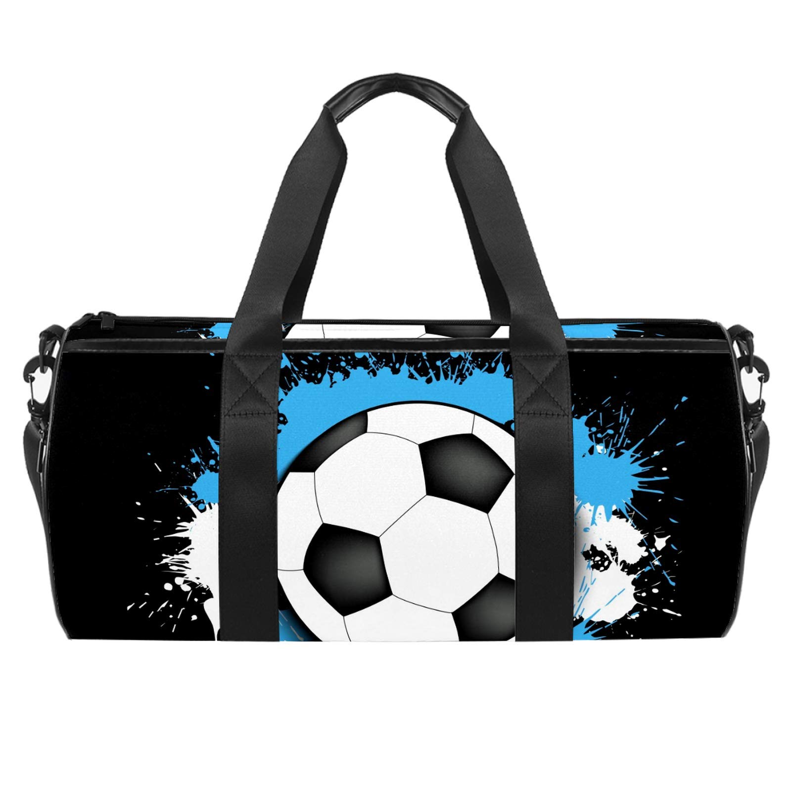 Argentina Flag Soccer Ball Dragon Sword Print Fashion Travel Duffel Bag - Waterproof Gym Sports Tote with Wet Pocket for Men & Women - Perfect for Soccer Games, Gym Workouts & Travel