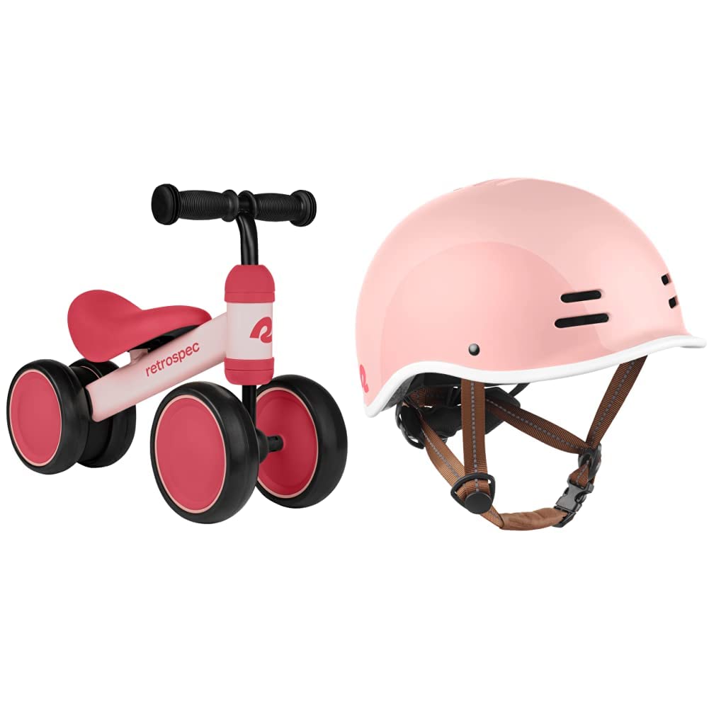 **Retrospec Cricket Baby Walker Balance Bike - 4-Wheel Toddler Bike for 12-24 Months - First Bike for 1 Year Old Boys & Girls - Perfect for Indoor & Outdoor Play, Learning to Walk & Ride**