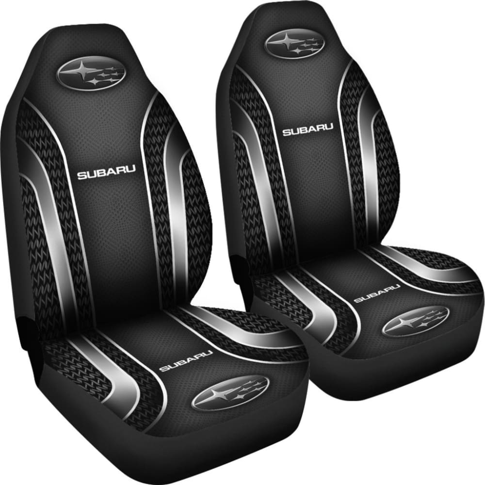 Premium 2-Piece Front Seat Covers for Subaru - Durable Grey Car Seat Protectors (Model 144627) | Perfect for Daily Commuting, Road Trips & Pet Protection