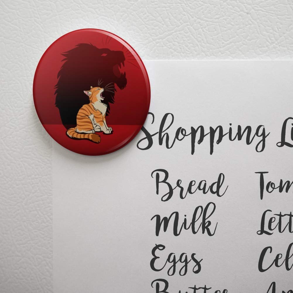 Little Kitten Lion Roar Refrigerator Magnet - Cute Animal Kitchen Decor for Fridge, Office & Home Organization (Set of 6) - Perfect for Holding Photos, Notes & Reminders
