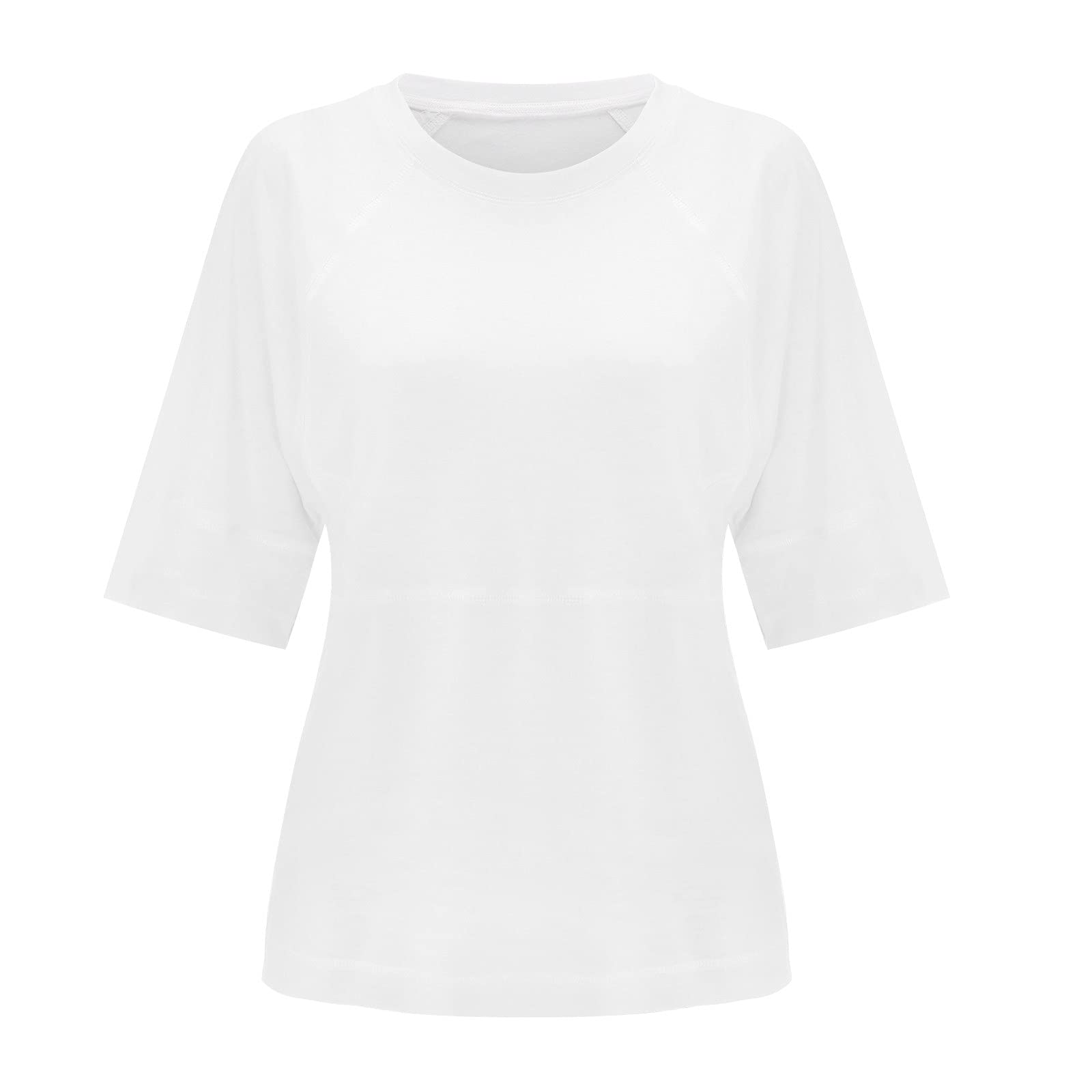 MUTHEONE Women's Oversized V-Neck Half Sleeve T-Shirt - Soft Cotton Casual Loose Fit Basic Top for Everyday Wear, Street Style & Layering Outfits