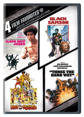 4 Film Favorites: Urban Action Collection (Black Belt Jones / Black Samson / Hot Potato / Three the Hard Way) - Classic Blaxploitation Movies for Action Lovers & Movie Night Entertainment
