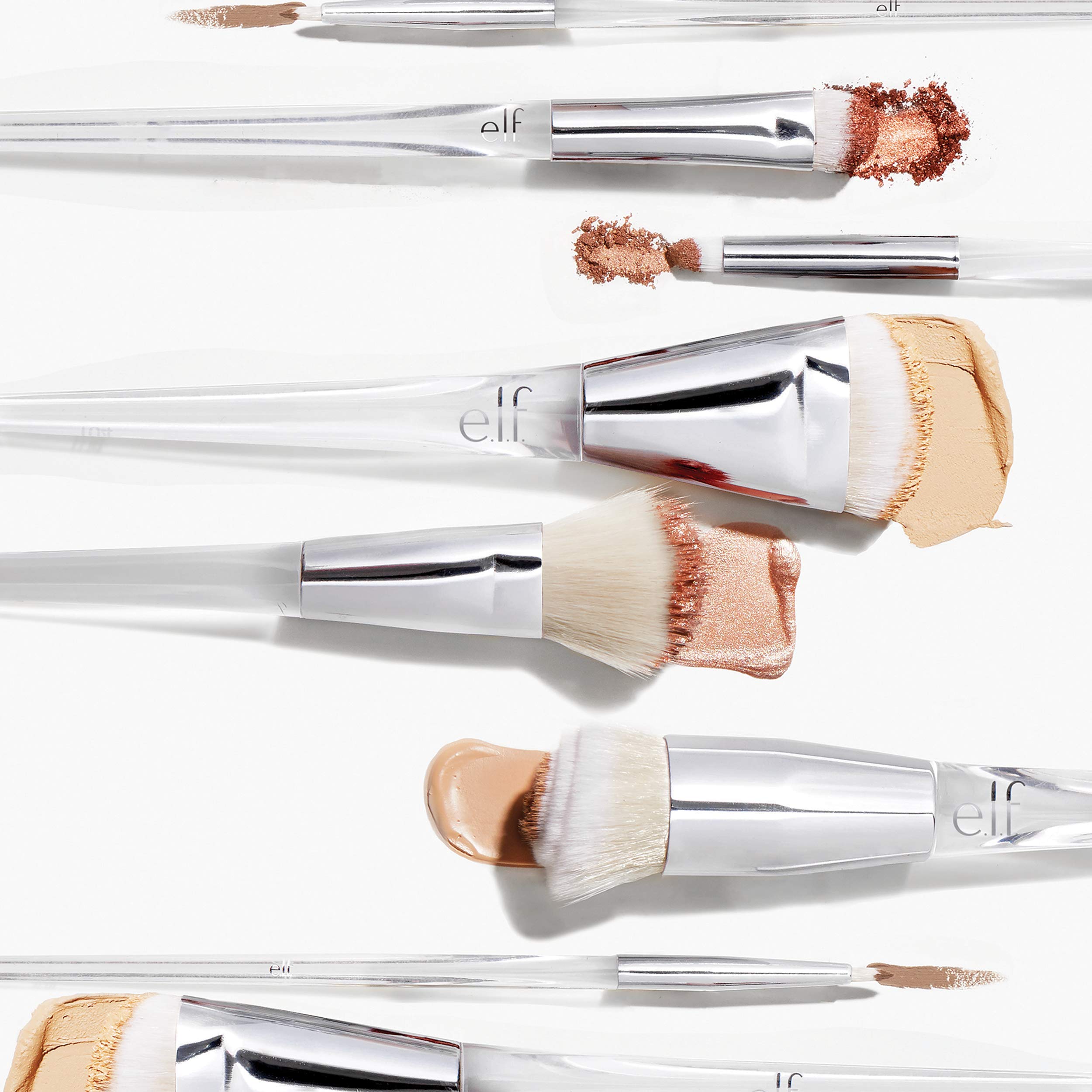 e.l.f. Precision Eyeshadow Brush - Medium Tapered Synthetic Makeup Brush for Blending, Highlighting & Contouring | Soft Luxurious Bristles, Easy to Clean | Perfect for Everyday Makeup & Professional Looks