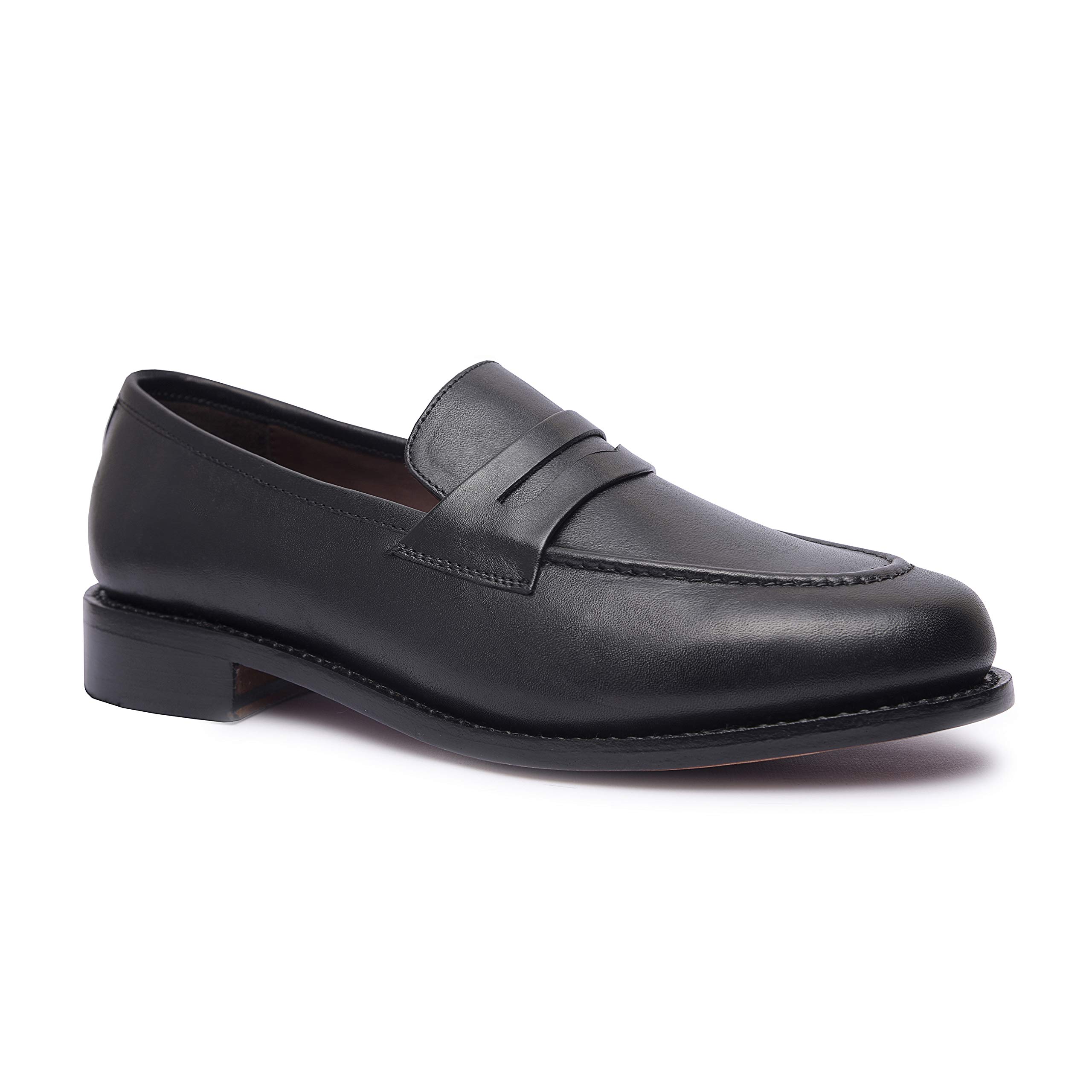 ALLONSI Men's Genuine Leather Tassel Loafers - Goodyear Welted Dress Shoes with Leather Sole - Handcrafted Luxury Slip-On Loafers for Business & Casual Wear